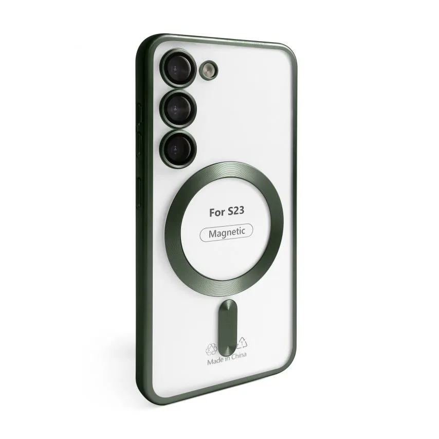Чохол MagSafe для Samsung S23/S911 пластик силікон зелений