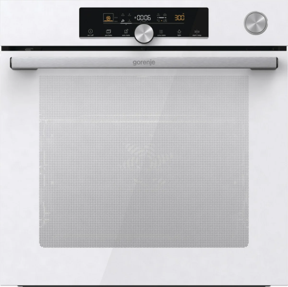 Духова шафа Gorenje електрична 77л A+ для випічки з парою піролізна очищення біла