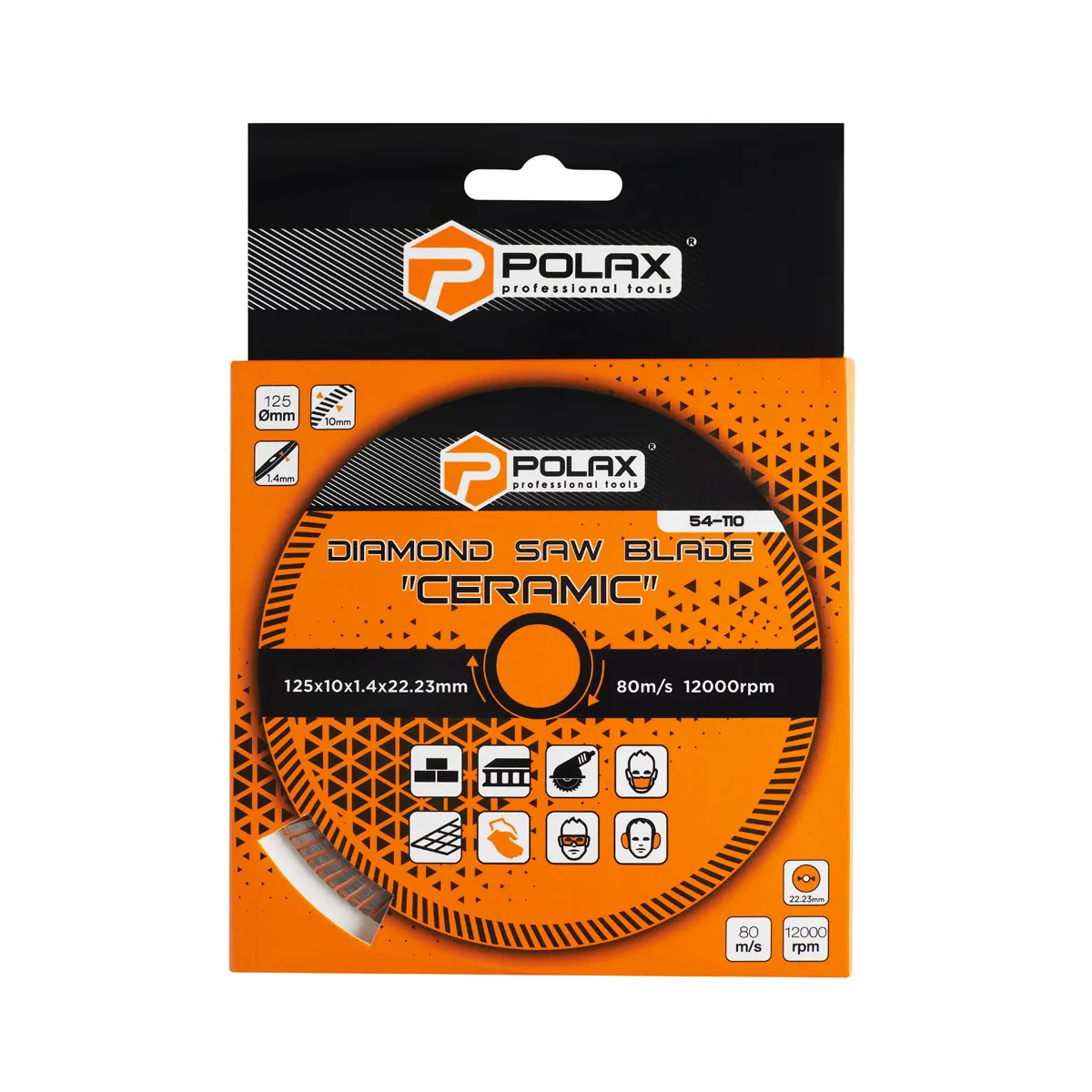 Диск алмазний Polax Ceramic 125x1,4x22,23 мм для різання кераміки та бетону.
