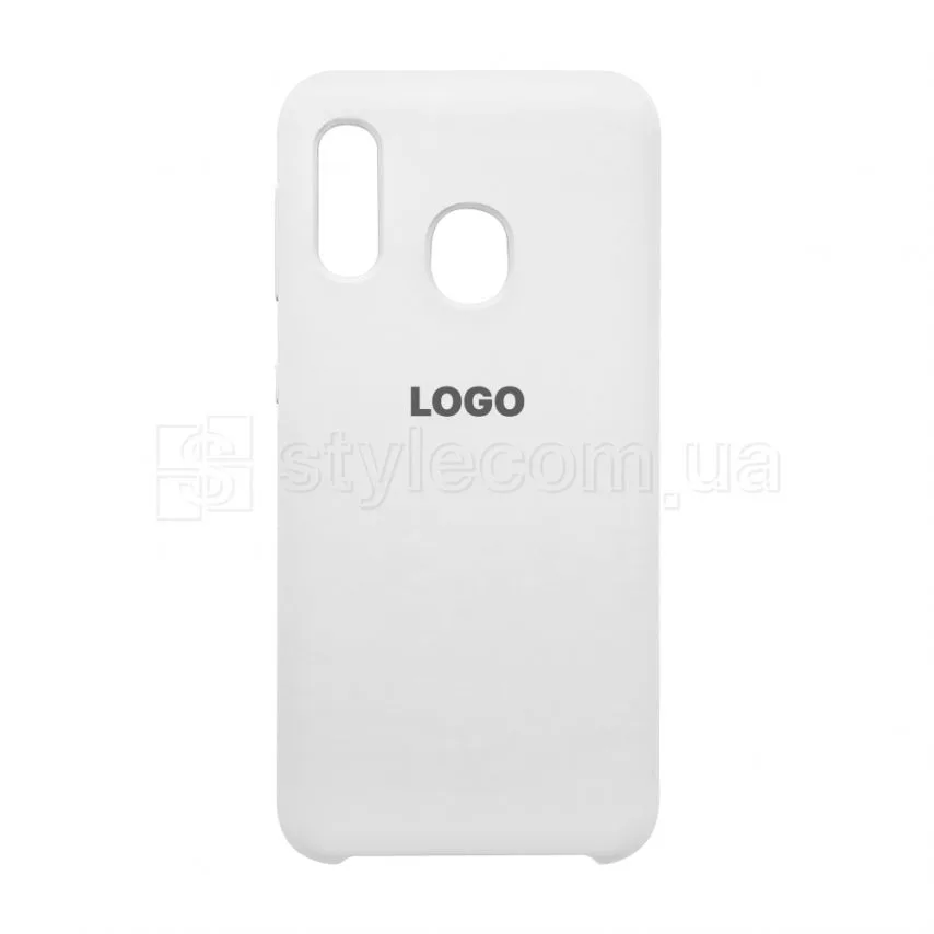 Чохол Silicone для Samsung силіконовий білий для A20e/A202