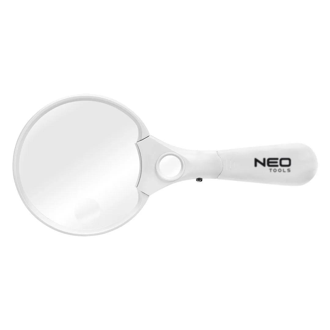 Лупа Neo Tools з LED підсвічуванням, D110мм, 3-кратне збільшення.