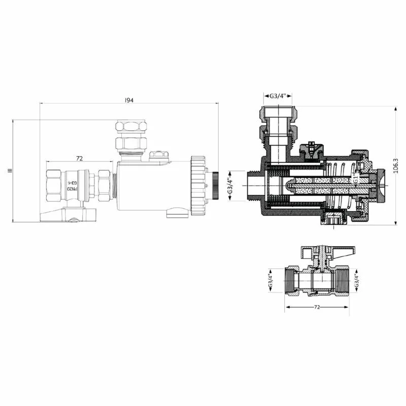 Фільтр-дешламатор магнітний Thermo Alliance Forte TAF420G20 3/4" армований поліамід 90°C
