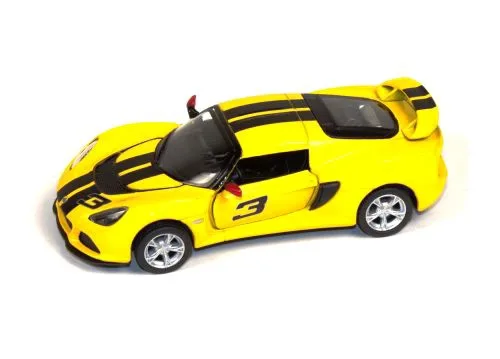 Машинка KINSMART Lotus Exige S металевий інерційний з відкриваючимися дверима жовтий