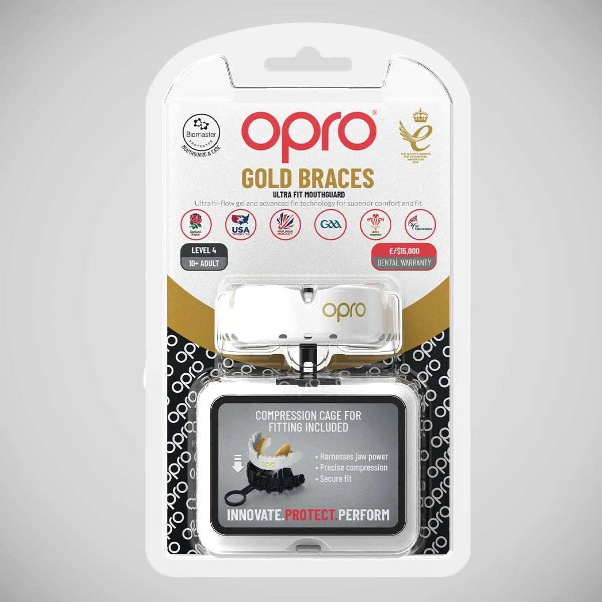 Капа OPRO термопластик под брекеты для взрослых 11+ синяя