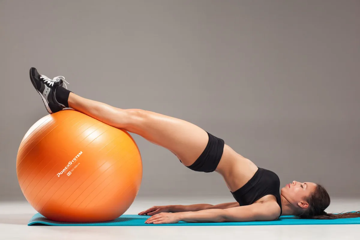 М'яч для фітнесу Active Point PVC 85 см Помаранчевий