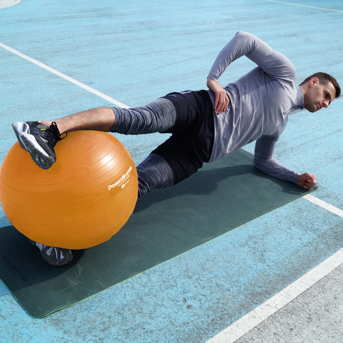 М'яч для фітнесу Active Point PVC 85 см Помаранчевий