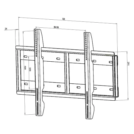 Крепление ТВ фиксированное KSL WM4P 50-100"