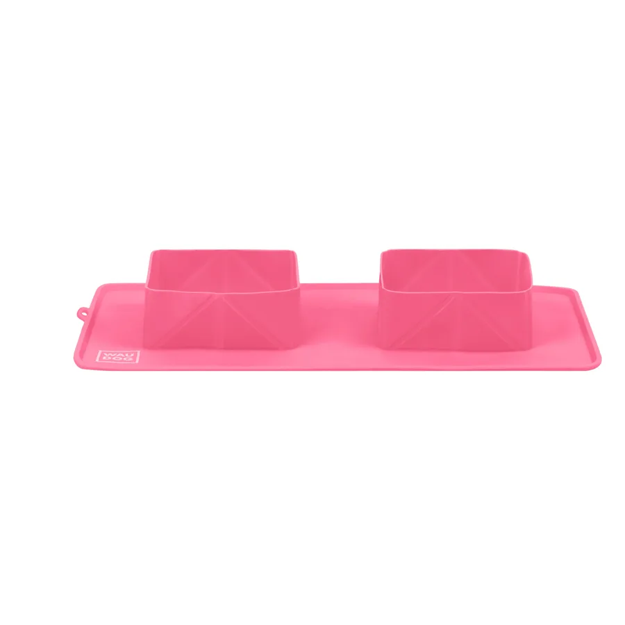 Миска складана WAUDOG Silicone 38,5х23х5 см силіконова рожевий