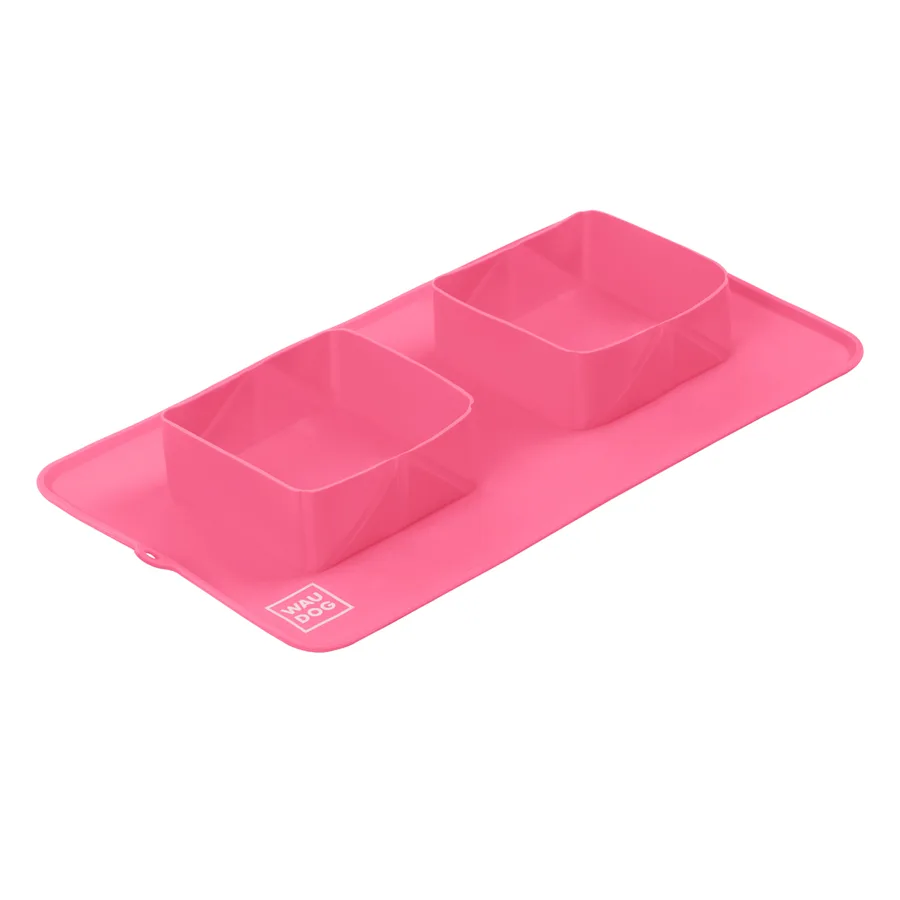 Миска складана WAUDOG Silicone 38,5х23х5 см силіконова рожевий