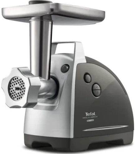 Мясорубка Tefal 2000Вт пластик металл черная 4.58кгч 3 решетки насадки для колбас кеббе терки