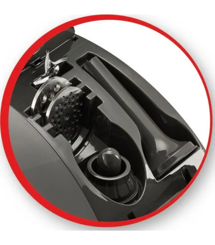 М'ясорубка Tefal 2000Вт пластик метал чорна 4.58кг/хв 3 решітки насадки для ковбас кеббе терки