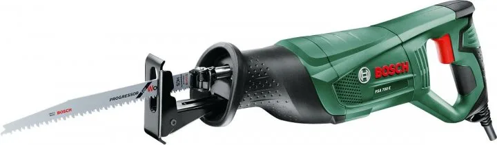 Електрична шабельна пила Bosch PSA 700E, 710 Вт, глибина пропилу 150 мм, хід 20 мм, вага 3 кг.