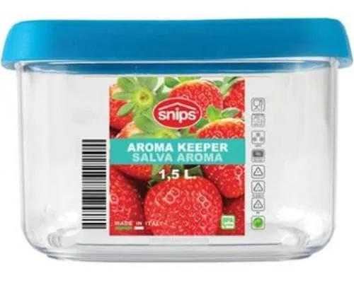 Контейнер для зберігання продуктів Snips харчовий пластик 1,5 л блакитний прозорий
