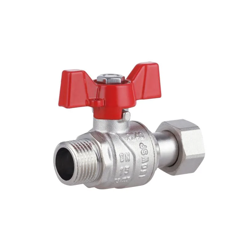 Кран кульовий 1/2" Thermo Alliance Forte запірний латунний з нікельованим покриттям