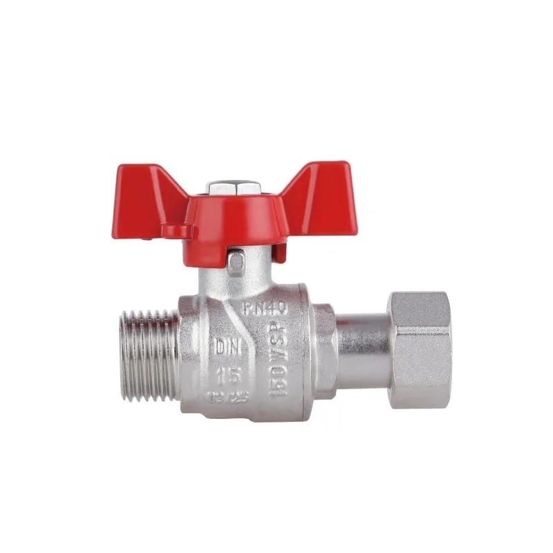 Кран кульовий 1/2" Thermo Alliance Forte запірний латунний з нікельованим покриттям