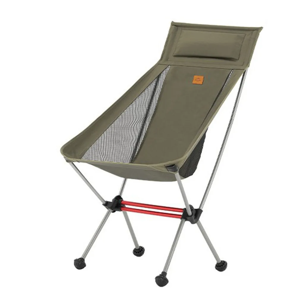 Складной стул Naturehike алюминий 44х46х103 см оливковый