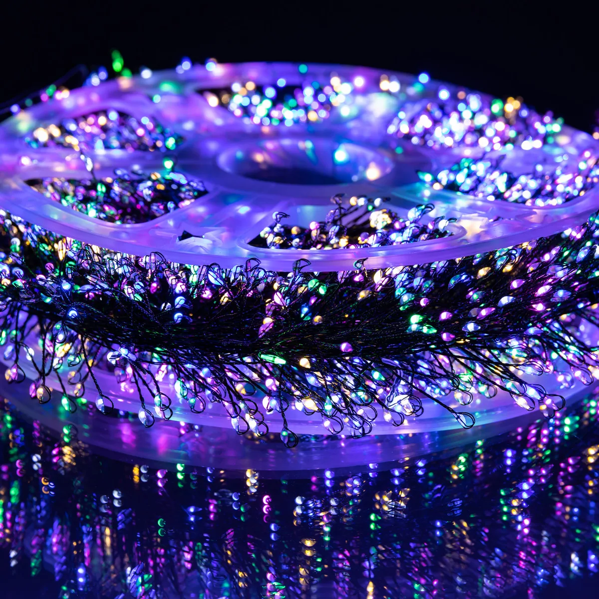Гірлянда світлодіодна 100 м 3000 LED зелений провід різнокольорова