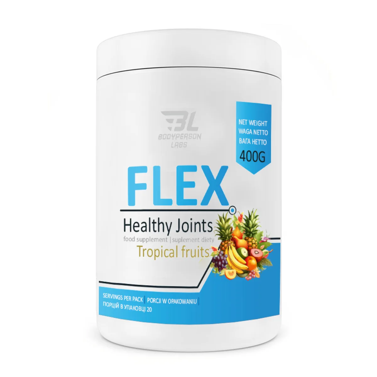 Flex Healthy Joints Bodyperson Labs коллаген 400 г Тропічні фрукти