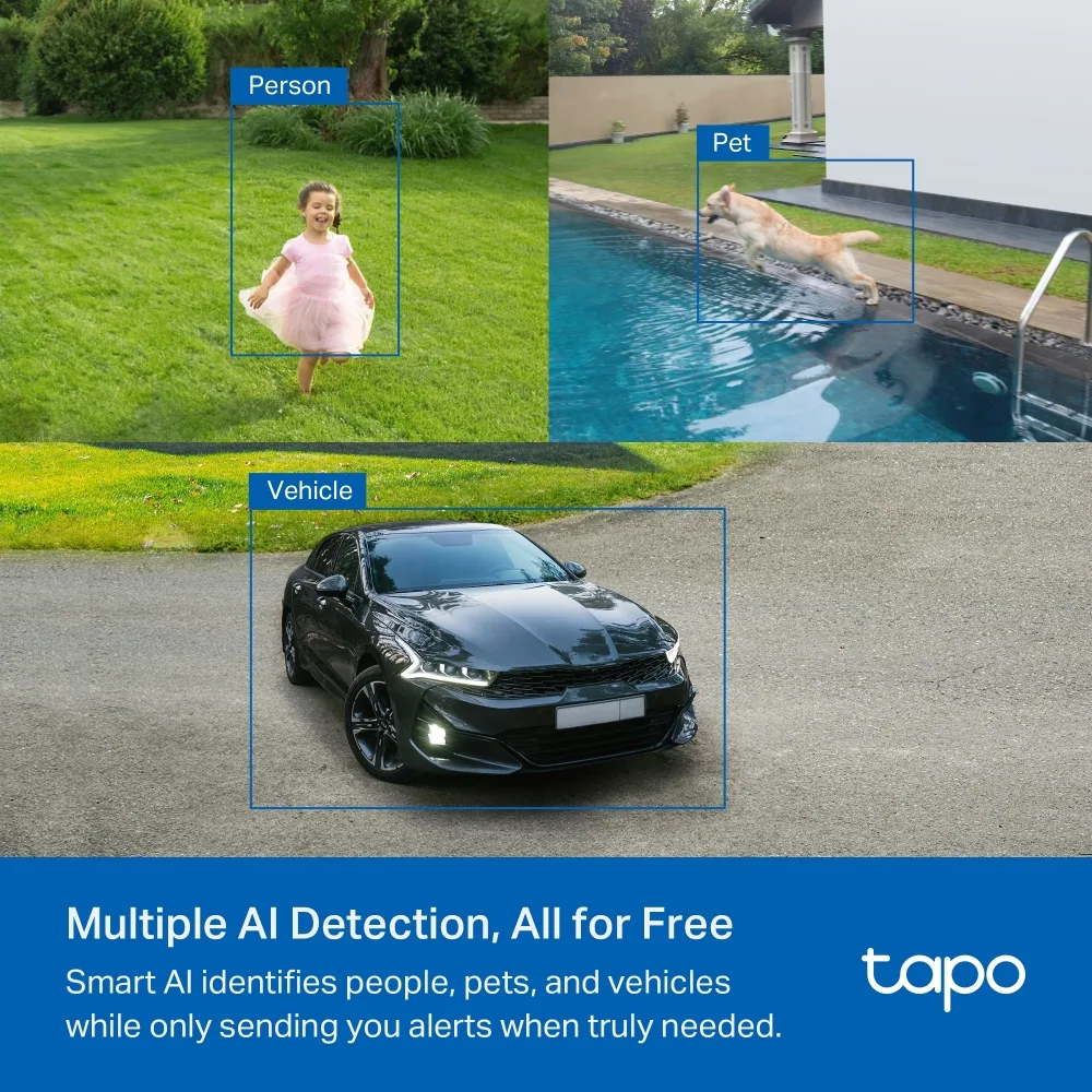 Комплект умной беспроводной камеры TP-LINK TAPO C425 KIT 2K QHD и солнечной панели.
