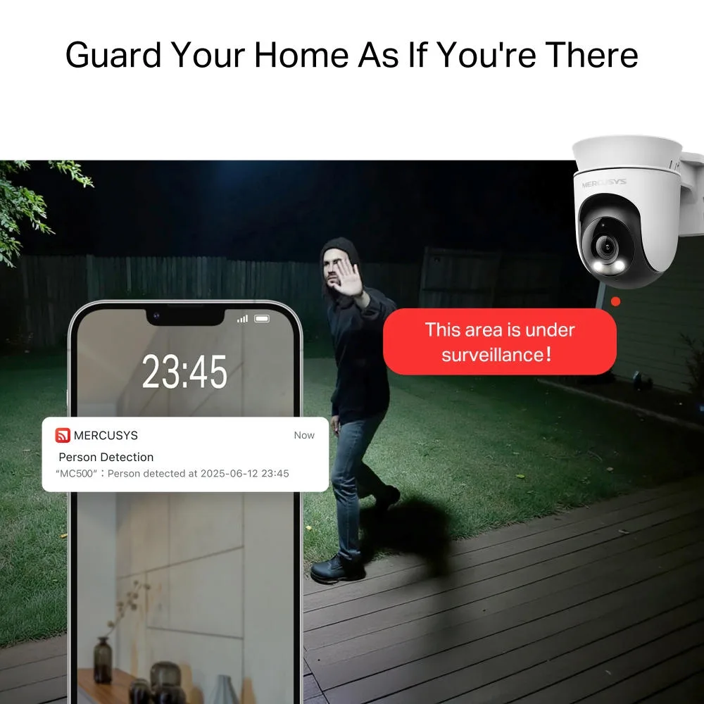 IP-Камера MERCUSYS MC500 FHD N300 microSD motion detection, зовнішня