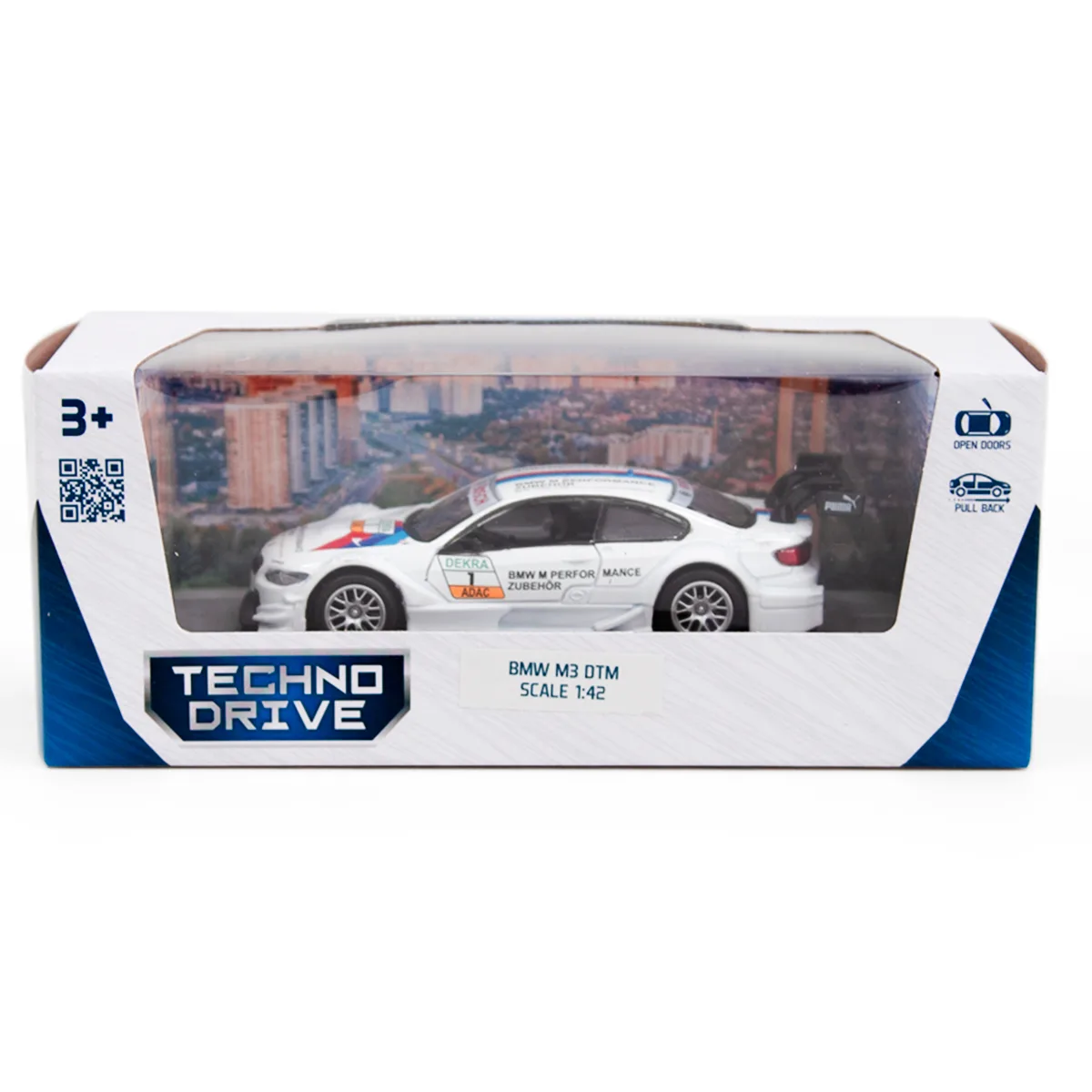 Автомодель TechnoDrive метал 10х4,5х3 см біла