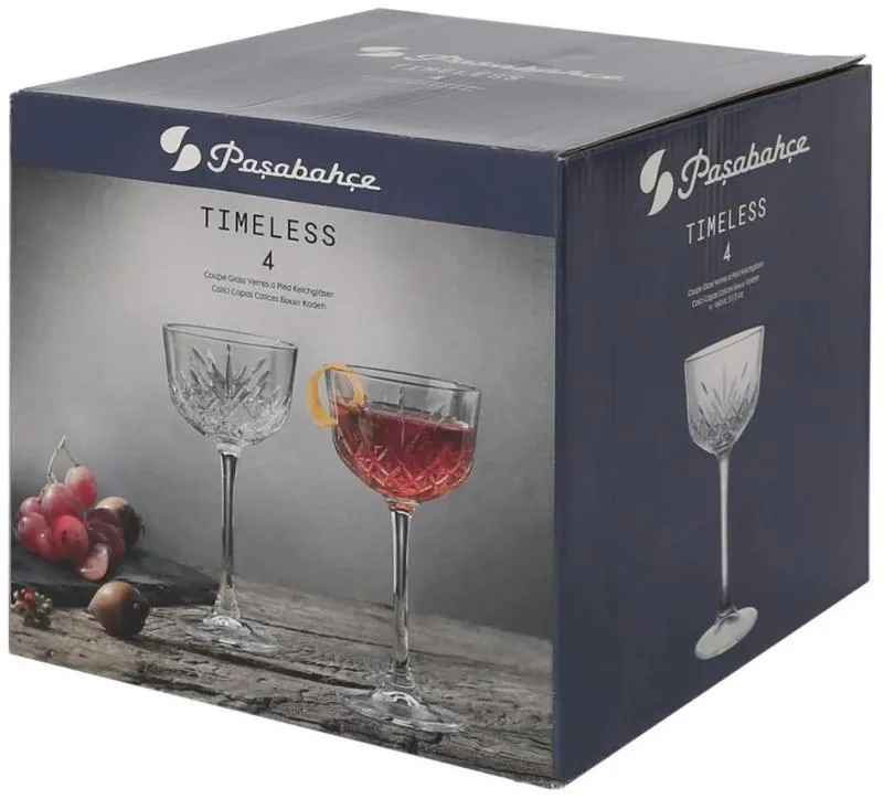 Набір бокалів Pasabahce Timeless 4 шт 160 мл скляні для коктейлів