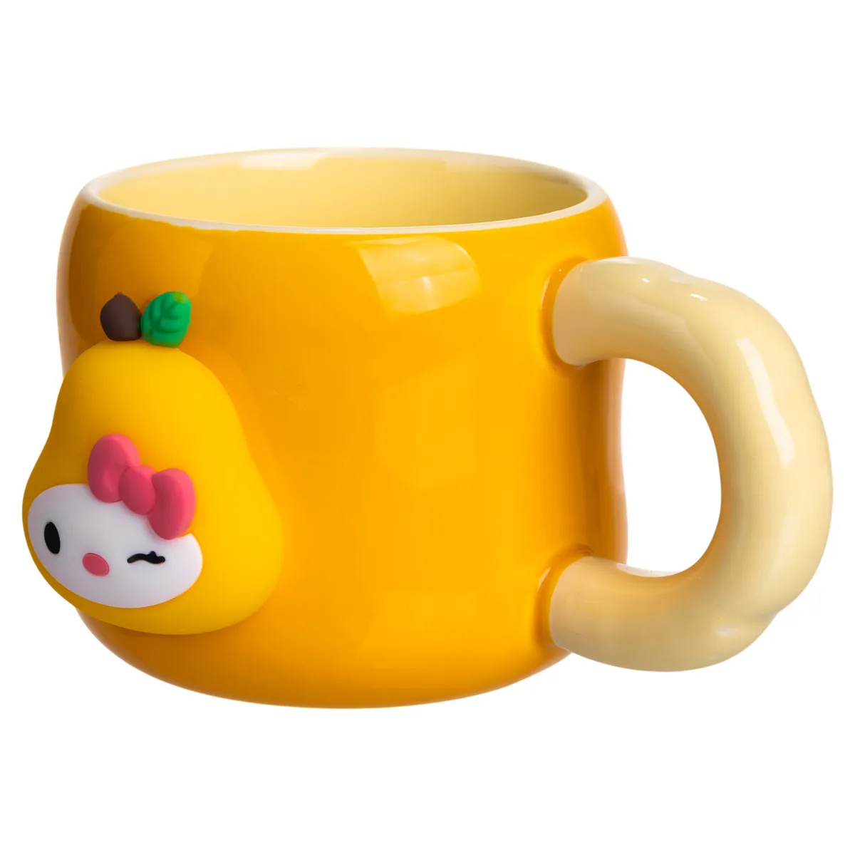 Кубок порцеляновий Sanrio 400 мл Помаранчевий з магнітом для дітей