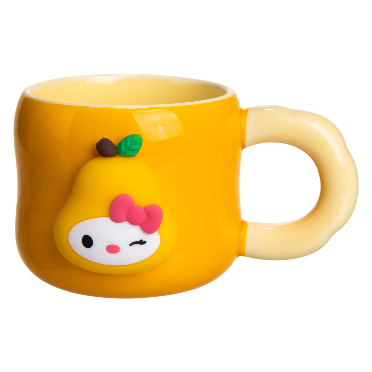 Кубок порцеляновий Sanrio 400 мл Помаранчевий з магнітом для дітей