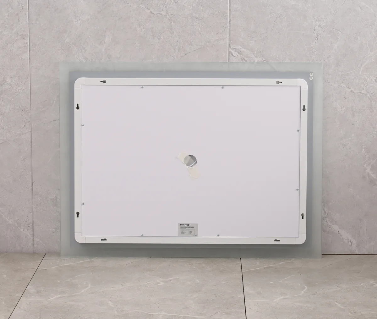 Дзеркало настінне Mixxus FLAT MR04 з LED підсвічуванням 100x80 см алюмінієве біле