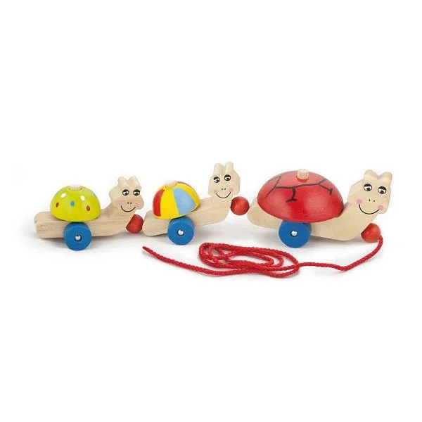 Деревянная каталка Viga Toys 40х10х8 см разноцветная