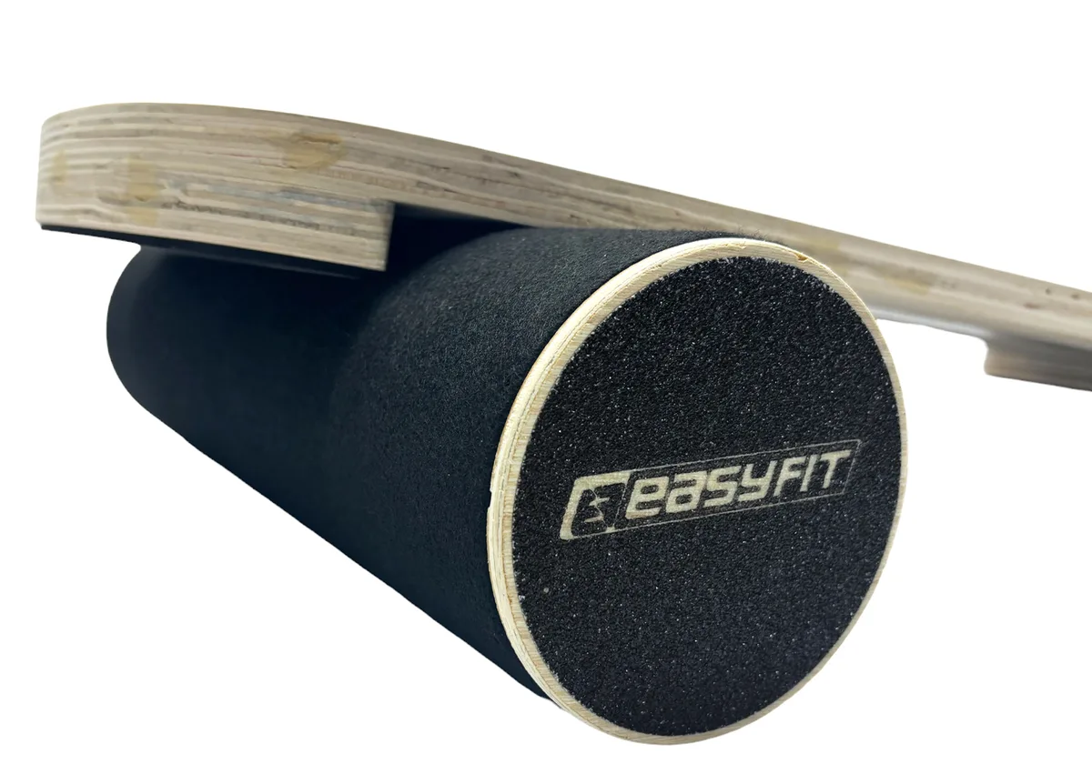 Балансувальна дошка EasyFit чорна 86х30 см матеріал ПВХ з валиками