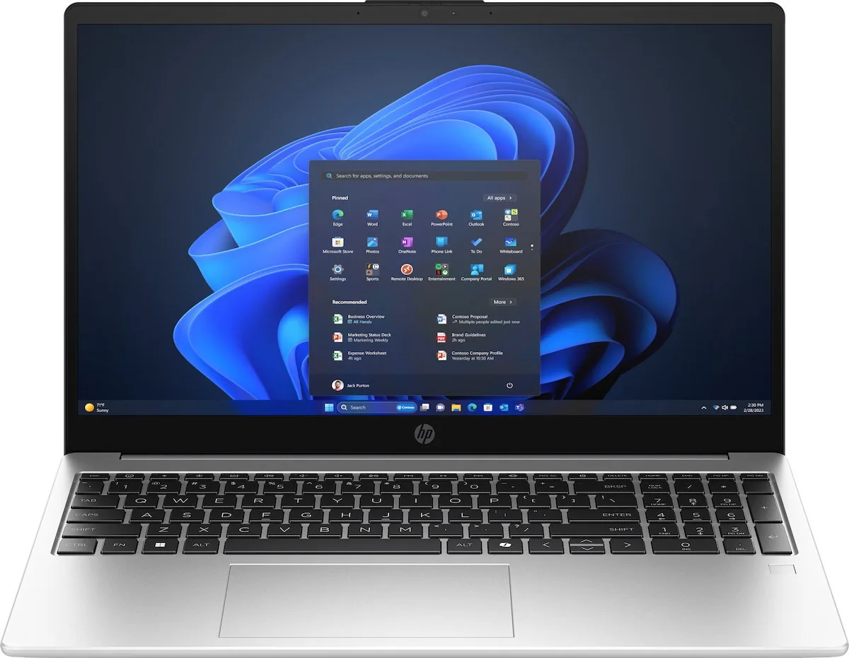 Ноутбук HP 15.6" FHD IPS сріблястий Intel Core 5 16GB SSD 512GB