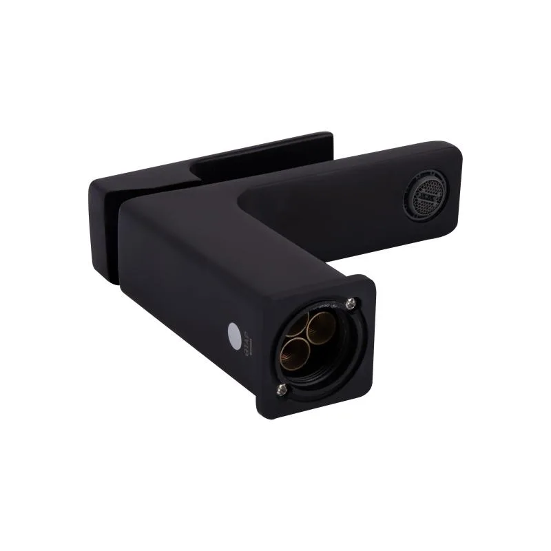 Змішувач для раковини Qtap Gemini QTGEM272BLM45690 одноважільний латунний 60х169х148 мм чорний матовий