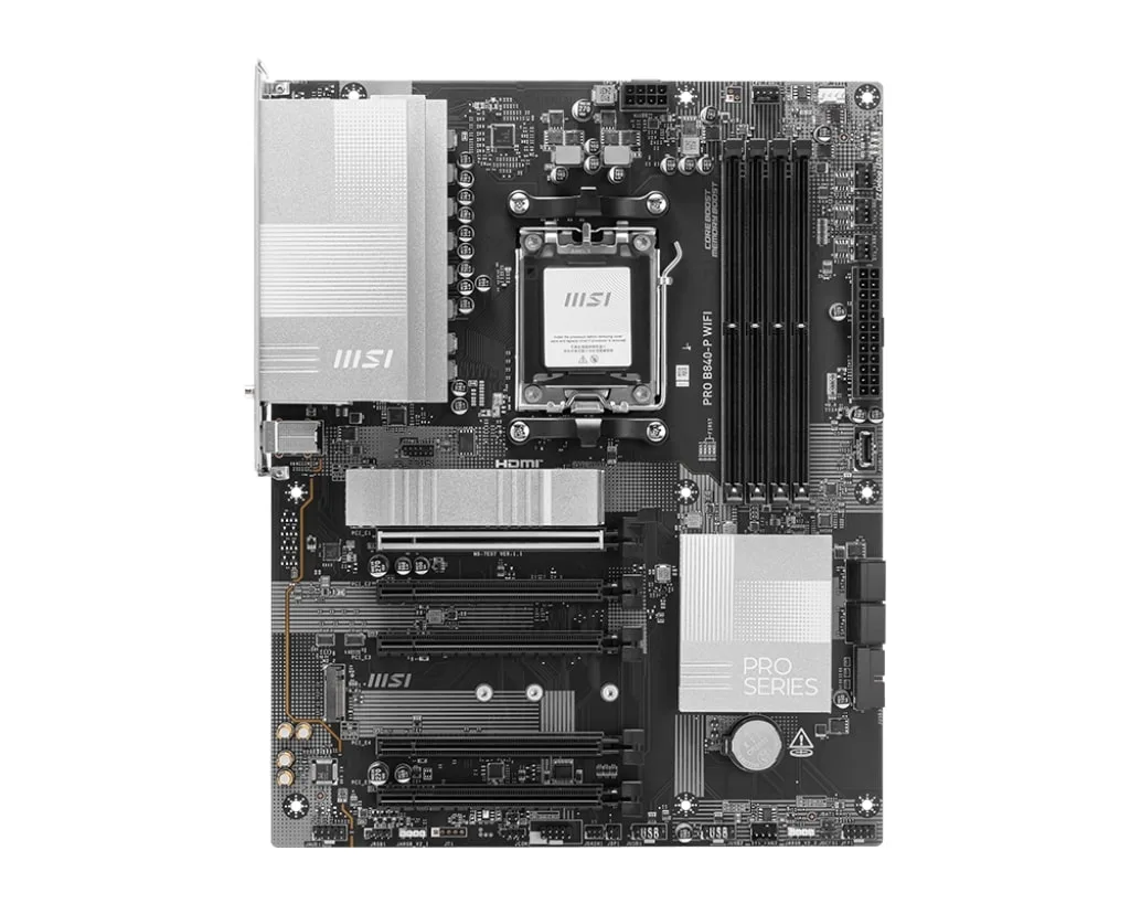 Материнcька плата MSI PRO B840-P WIFI sAM5 B840 4xDDR5 M.2 HDMI Wi-Fi BT ATX