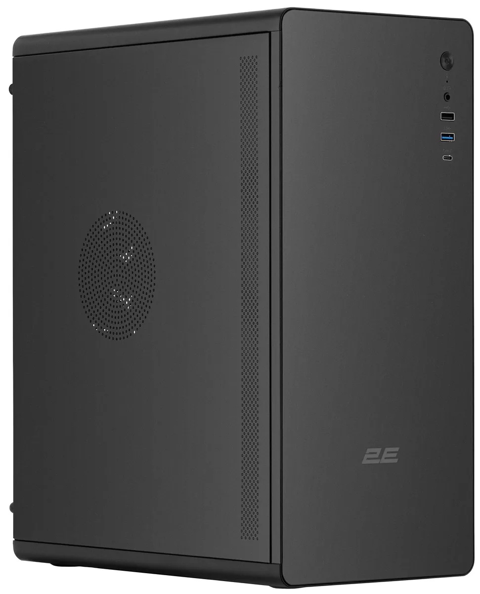 Корпус 2E Credo V500B без БЖ, 1xUSB3.0, 1х USB 2.0, 1xUSB Type-C, 1x120мм, VGA 310мм, ATX, чорний