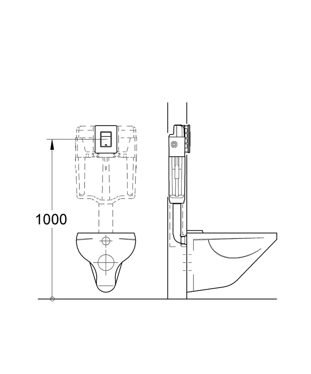 Комплект Grohe Унитаз подвесной 495х365х365 мм Гладкий Белый