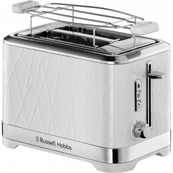 Тостер Russell Hobbs металевий 22,8х30,2х16,6 см білий 1050 Вт 2 тости 5 режимів