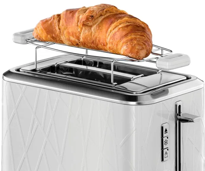 Тостер Russell Hobbs металевий 22,8х30,2х16,6 см білий 1050 Вт 2 тости 5 режимів
