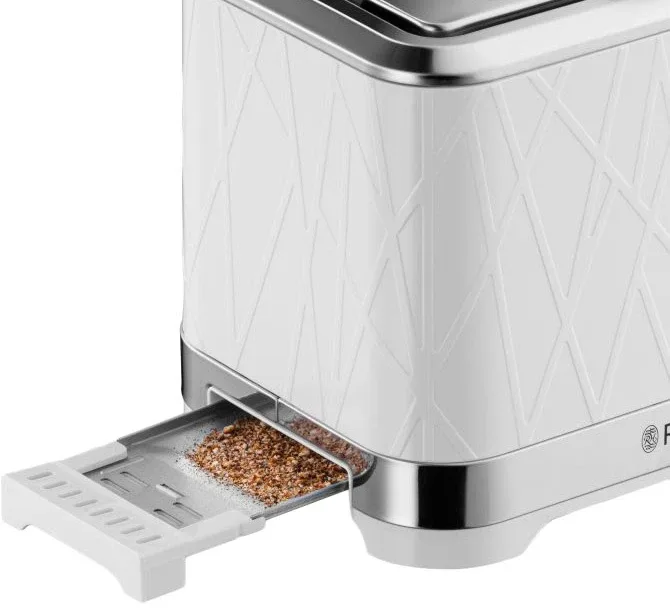 Тостер Russell Hobbs металевий 22,8х30,2х16,6 см білий 1050 Вт 2 тости 5 режимів