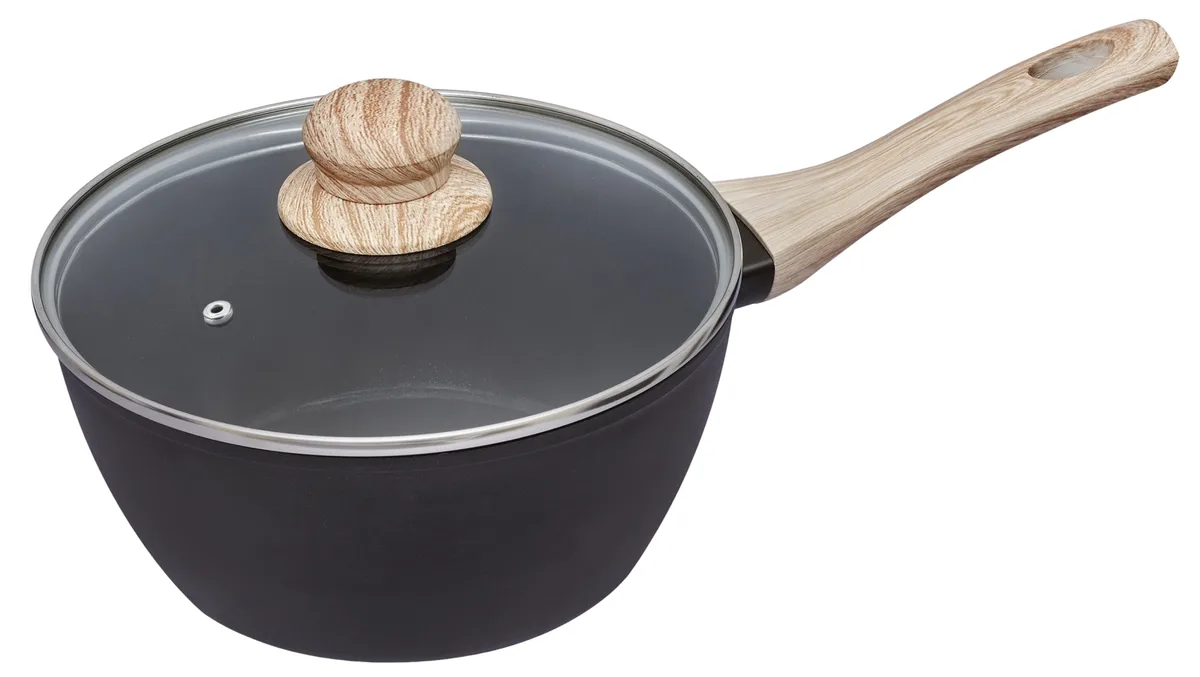 Ківш Pyrex алюмінієвий 1,8 л 18 см чорний з антипригарним покриттям