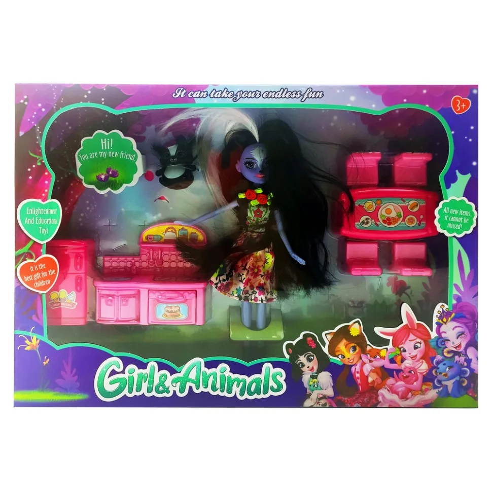 Дитяча лялька Enchantimals Фелісити 30 см Пластик Багатоколірна