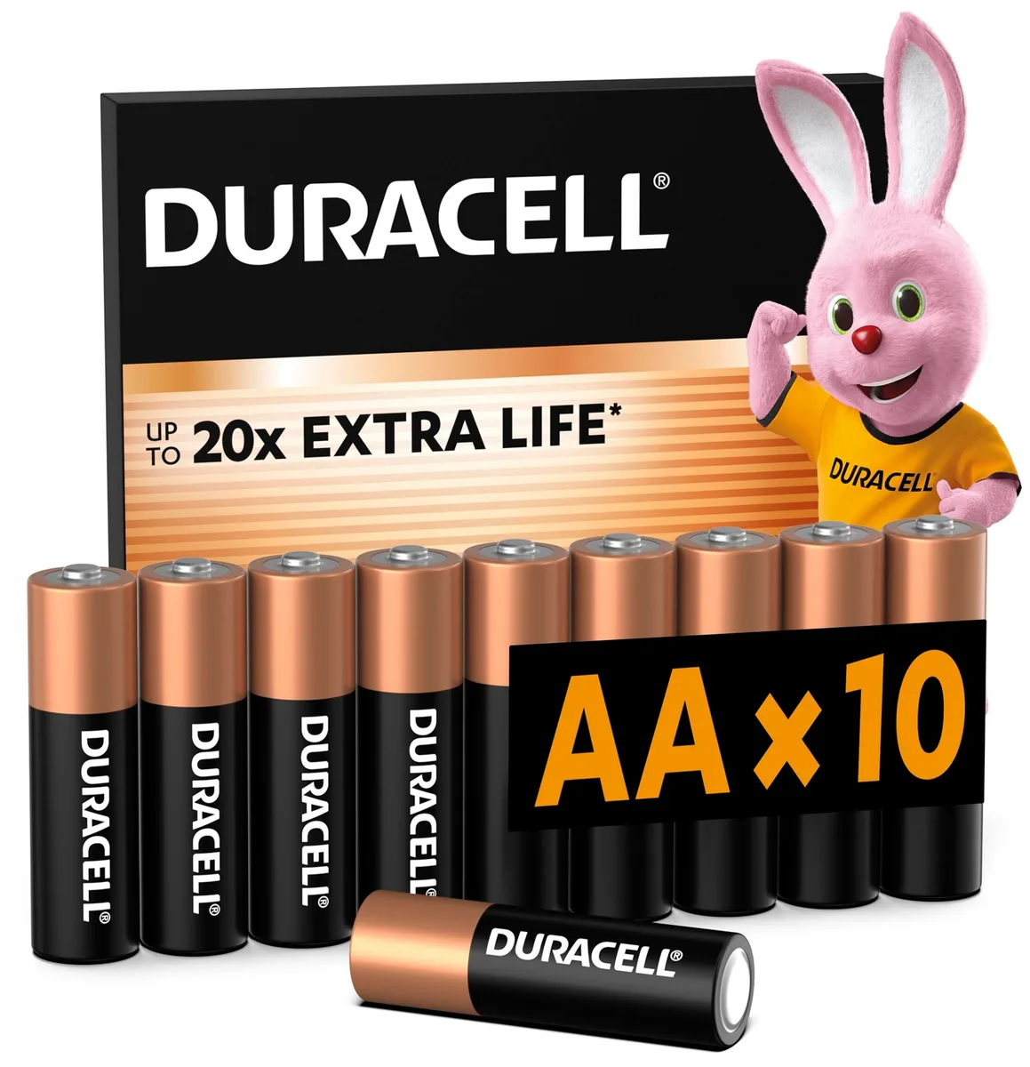 Лужні батарейки Duracell АА 1,5В уп. 10 шт.