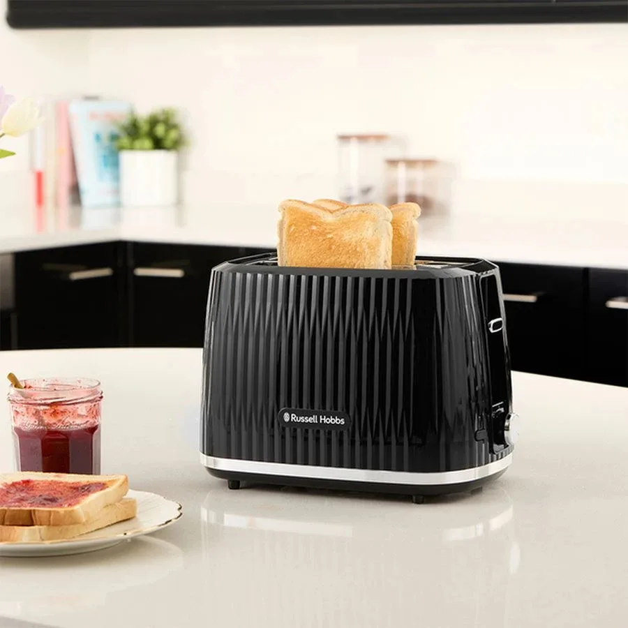 Тостер Russell Hobbs пластик 19,1х27,8х17,4 см чорний 800 Вт 2 тости 6 режимів
