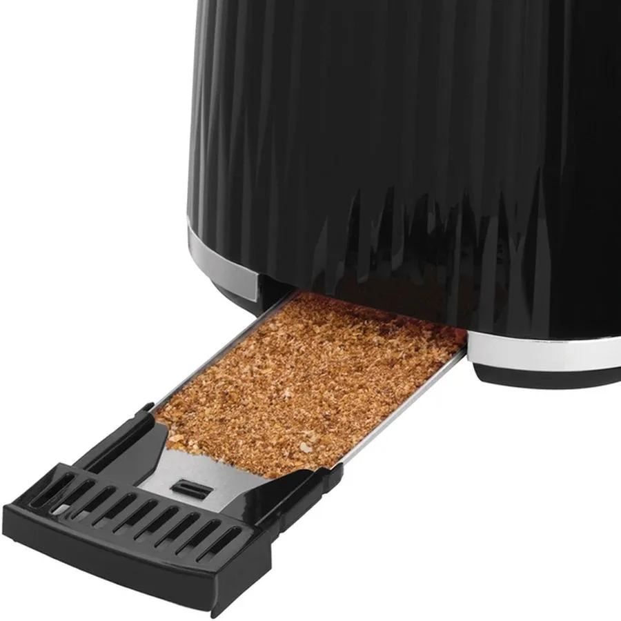 Тостер Russell Hobbs пластик 19,1х27,8х17,4 см чорний 800 Вт 2 тости 6 режимів