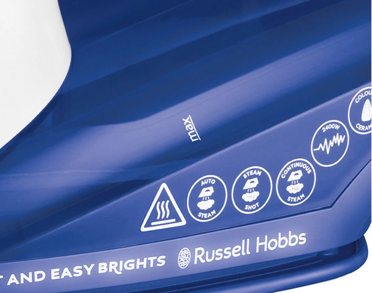 Праска з подачею пари Russell Hobbs Керамічна 2400 Вт Синя