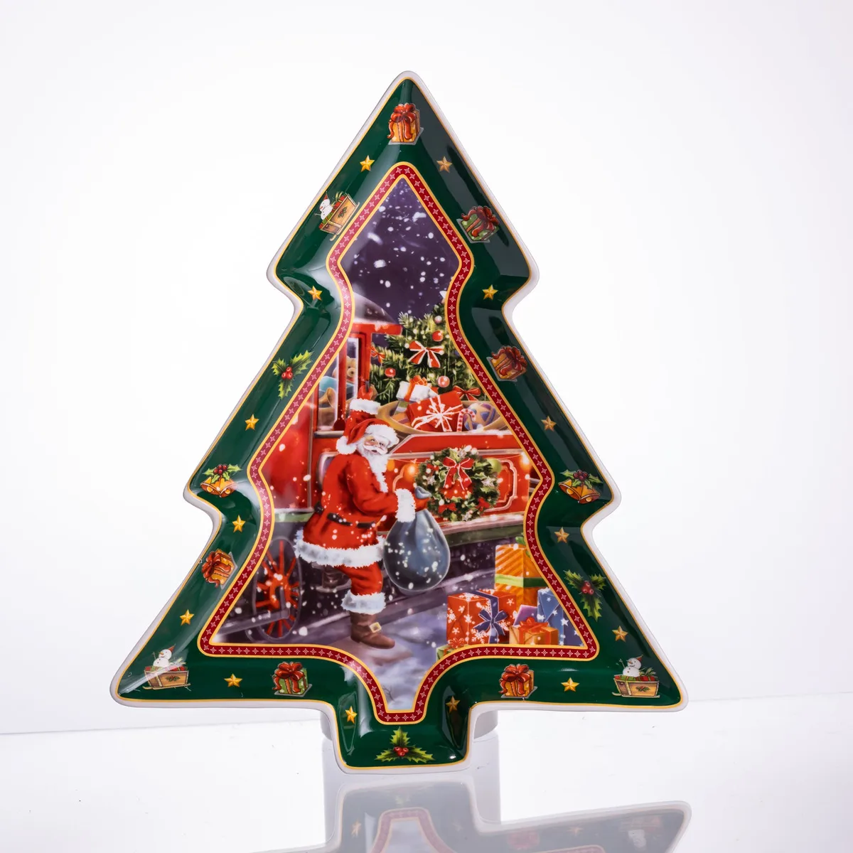Сервірувальне блюдо Santa порцеляна 29х24 см зелена