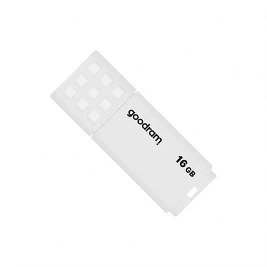 Флешка USB Goodram 16Гб пластикова біла з кришкою