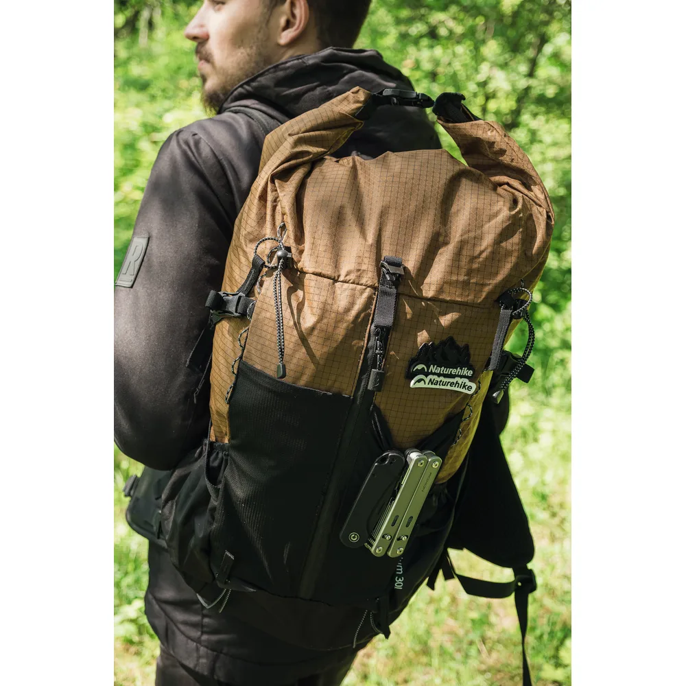 Рюкзак туристичний Naturehike поліестер 30+5 л коричневий