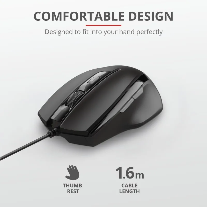 Миша Trust Voca, USB-A, чорний