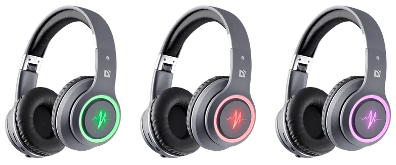 Гарнітура Defender Bluetooth метал повнорозмірні сірі